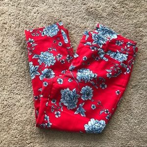 Flower print trousers